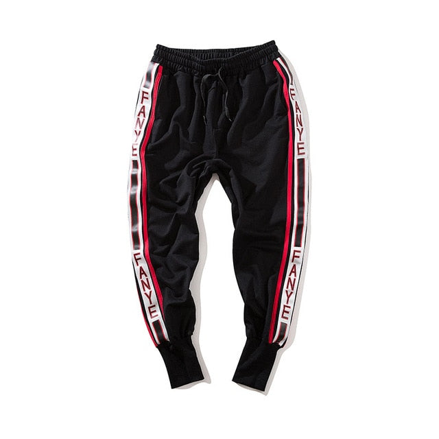 Hearujoy Side Striped Elastic Waist High Street Jogger Sweatpants